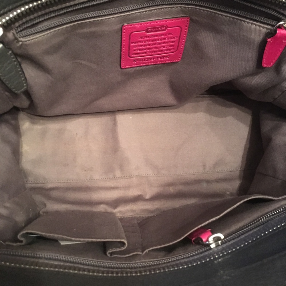 Coach Candace Carryall Berry/grey tassels+ Insert - Picture 5 of 8